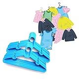 Blue Mini Kids Hanger With Two Moulded Hooks - For All Baby and Toddler Clothes by Sch?ne Homes (UK)