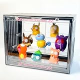 KINKILIVINGフィギュアケース コレクションケース アクリル 卓上 透明収納 【マグネット扉】 【スタッキング可】 3層 取り外し可能 30x17x24cm コンテナ型 防塵 組立簡単 DIYステッカー付 展示ケース