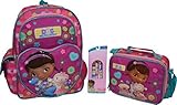 Disney Doc McStuffins 16" School Backpack & Lunch Box W/ Bonus 6PK Pencils [並行輸入品]