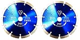 プロ仕様 ダイヤモンドブレード 乾式 レーザー溶接 外径180mm ブルー　穴径22mm 実績豊富！ (2)