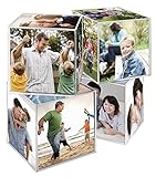 MCS Clear Plastic 6- Sided Photo Cube (4 Pack) [並行輸入品]