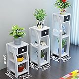 Plant shelf マルチレイヤフラワーラック、ソリッドウッドバルコニープラントシェルフマルチファンクションフラワーポットラックフロアスタイルシェルフ Flower racks ( 色 : A ,