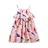 DBL S&M 女の子 夏 ガールズ ホワイト ピンク ワンピース 110CM-150CM (150, ピンク)
