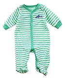 カーターズ Carter's カバーオール 足つきパイルタオル地 前開き 長袖 男の子 グリーンサメ 3months(55-61cm) [並行輸入品]