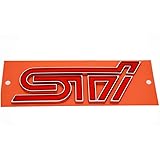 SUBARU/スバル純正【STI】チェリーレッド リアオーナメント/リアエンブレム【インプレッサ】GRB/GRF用【93073Y】2009.07~2014.04