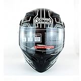 DGF ヘルメットハイグレードオートバイの男性と女性ハイビジョンアンチフォグダブルレンズオープンフェイスヘルメット四季オフロードヘルメットヘルメット (色 : A, サイズ さいず : XL)