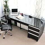 【予約販売6月下旬入荷予定】 パソコン デスク 鏡面 120cm 幅 ブラック SAV015