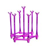 YOKIRIN® 伸縮 ペットボトル ドライスタンド ペットボトルスタンド コップホルダー パープル