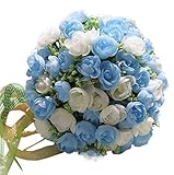 【BlueFairy]美しい人工花のウェディングブーケ花嫁ブライダルブーケ
