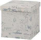 不二貿易 マルチ ファブリックスツール 折りたたみ可能 ブルー 52651