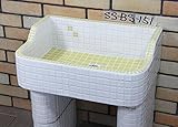 SS-BS-151昭和レトロなタイル流し台SSサイズSS-BS-151 タイル流し シンク防水タイプ内部使用可