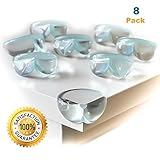 Clear Corner Guards for Child Safety, Baby and Kids Clear Furniture Corner protectors - 8pcs by imyb