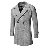 [Kukoyo] メンズ コート 冬 黒 コート メンズ ジャケット アウター 大きい サイズ ゆったり チェスターコート 秋冬服 人気 暖