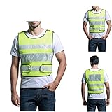 Reflective Vest for Running Cycling Dog Walking Motorcycle High Visibility Retro-Reflective Gear - F