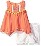 Little Lass Baby Girls' 2 Pc Woven Gauze Short Set Fresh Salmon 18M [並行輸入品]