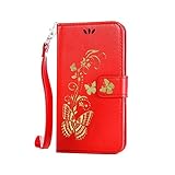 Galaxy S3 手帳型 OMATENTI 本革 カバー カードポケット スタンド機能 マグネット式 アイフォン Samsung Galaxy S3 用 財布型 カバー [全10色] (レッド)