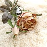 anshinto人工花フェイクRoyal Roses Floralウェディングブーケパーティーホームインテリア グリーン