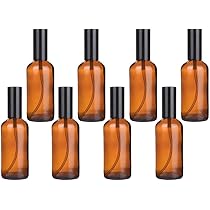 Amazon.co.jp: スプレー ボトル 100mL 8本セットガラス製 空容器 遮光