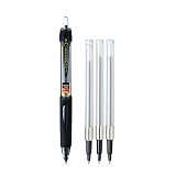 三菱鉛筆 パワータンク スタンダード 1.0mm 【 黒 】 替え芯 3本 セット SN-200PT-10 / SNP10.24 加圧ボールペン 油性ボールペン