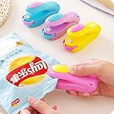 シーラー ヒートインパルス シール機 ミニ ポータブル プラスチックバッグ 食べかけの菓子袋に最適 梱包やパッキングに 家庭用/業務用 2*AA電池（電池含まず） 4個セット 選べるカラー