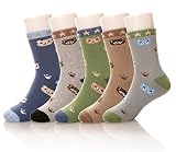 eocom 5ペア子供の冬暖かいコットンソックスNovelty Kids Boys Girls Socks US サイズ: L カラー: マルチカラー
