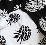 【ママセレクト】110×90　海外風　タオルケット　ブランケット　膝掛け　ひざかけ　日よけ (パイナップル柄)