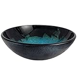 Kingston Brass EVSPFH6 Fauceture Glass Round Vessel Bathroom Sink, Turquoise Green by Kingston Brass