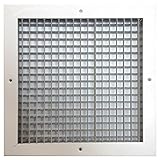 Speedi-Grille SGA-1414 AMD 14-Inch by 14-Inch Soft White Aluminum Ceiling or Wall Register with Adju