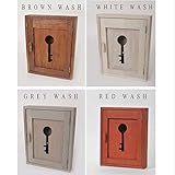 キーキャビネット リサイクルウッド製 ブラウン 6本収納 キーボックス