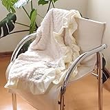 【出産祝い用ギフトラッピング無料】マイブランキー　ラグゼスネイル　ストローラーブランケット　クリーム (ふちどりフリル)　My Blankee Luxe Snail Stroller Blanket 