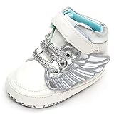 beelissベビースニーカーCrib Shoes With Angel Wings カラー: シルバー