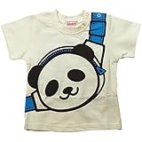 《初夏盛夏対応》 GARACH(ギャラッチ) 天竺PANDA Pt半袖Tシャツ 110cm /Bu NO.AH-1621314
