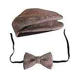 [Gosear] ゴシレ Elegant Gentleman Style Newborn Baby Boys Photography Cap Hat Bow Tie Props Costume Clo