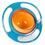 YiyuanSupermarket Gyro Bowl- Spill Resistant Kids Gyroscopic Bowl with Lid Non Spill Bowl (Blue) by 
