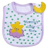 Taurau.C 三層 コットン 防水 ベビー スタイ よだれかけ ビブ mommy's little star 月と星