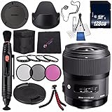 Sigma 35 mm f / 1.4 DG HSM Artレンズfor Nikon DSLR Cameras # 340306 + 67 mm 3 Pieceフィルタキット+ 128 GB SDXCメモリカード+レンズペンクリーナー+布+柔軟な三脚バンドル(インターナショナルモデル保証なし