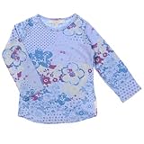 デンマークの子供服ブランド claire.dkスカンジナビアンフラワープリント 長袖Tシャツ ブルー 104ｃｍ