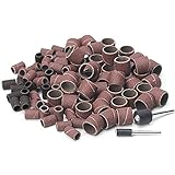 elfishjp 【104本セット】ドラムサンダーセット サンドペーパースリーブ 回転工具用 サンディングバンド ドラムマンドレル 研磨 ドラム研磨キット