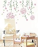 Pop Decors PT-0198-Vc Beautiful Wall Decal Flower Vines and Butterflies [並行輸入品]