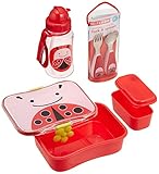 SKIP HOP ランチピクニックセット/レディバグ 【ランチボックス・ストローボトル・フォーク&スプーン】STSH002303