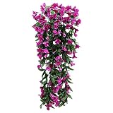 zhuhaitf 2 x人工Lily Plant Hanging Vine Leaves Garlandホームウェディングの装飾 One Size パープル