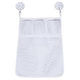 Pure Vie 収納袋 オモチャ袋 吸盤式 片付けネット おもちゃ入れ セット 子供部屋 お風呂 多用途 玩具 メッシュバッグ 学習収納 1枚セット 吸盤が2つ付き #015