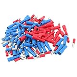 uxcell 16-14 AWG 絶縁コネクタ オス-メス 圧着端子 端子 MPD2-156 120個入り