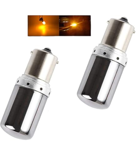 Amazon | 12V S25 ステルス球 オレンジ シングル球 180° メッキ