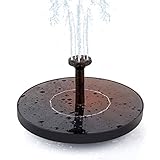 Firlar　ソーラーウォーターポンプ 庭噴水池　噴水　プール　ガーデン　散水　広い　灌漑パンプス　ソーラーパネルで省エネ仕様 　（ブラック）