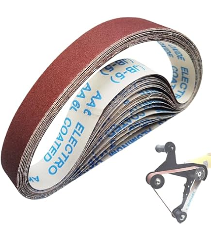 2 Courroies De Ponçage 400 Grains - 1.5x30 Pouces - Oxyde D'aluminium - Neuf