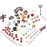 マイクロ景観置物 小物 雑貨 飾りミニチュアセット プレゼント ドールハウス 動物 植物 可愛い 飾り 盆栽 ガーデン マイクロ風景飾り テラリウム置物 妖精の庭 風景DIY 観賞植物 水族館 水槽装