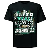 NFLユニセックスJacksonville Football " I Bleedティールとブラック – Go Jacksonville」Tシャツ L ブラック