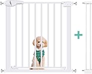 【ロック改良版】RAKU ベビーゲート ペットゲート 4.5cm柵間隔 取付動画あり ドア付き オートクローズ 扉自動開閉 前後90度開閉 拡張フレーム付き 突っ張りタイプ 取付幅61-76cm と 77-97cm 選択可 脱走防止 転落防止 安心 