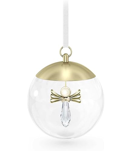 Amazon.co.jp: Swarovski Crystals Ball Ornament - Gold-Tone Metal